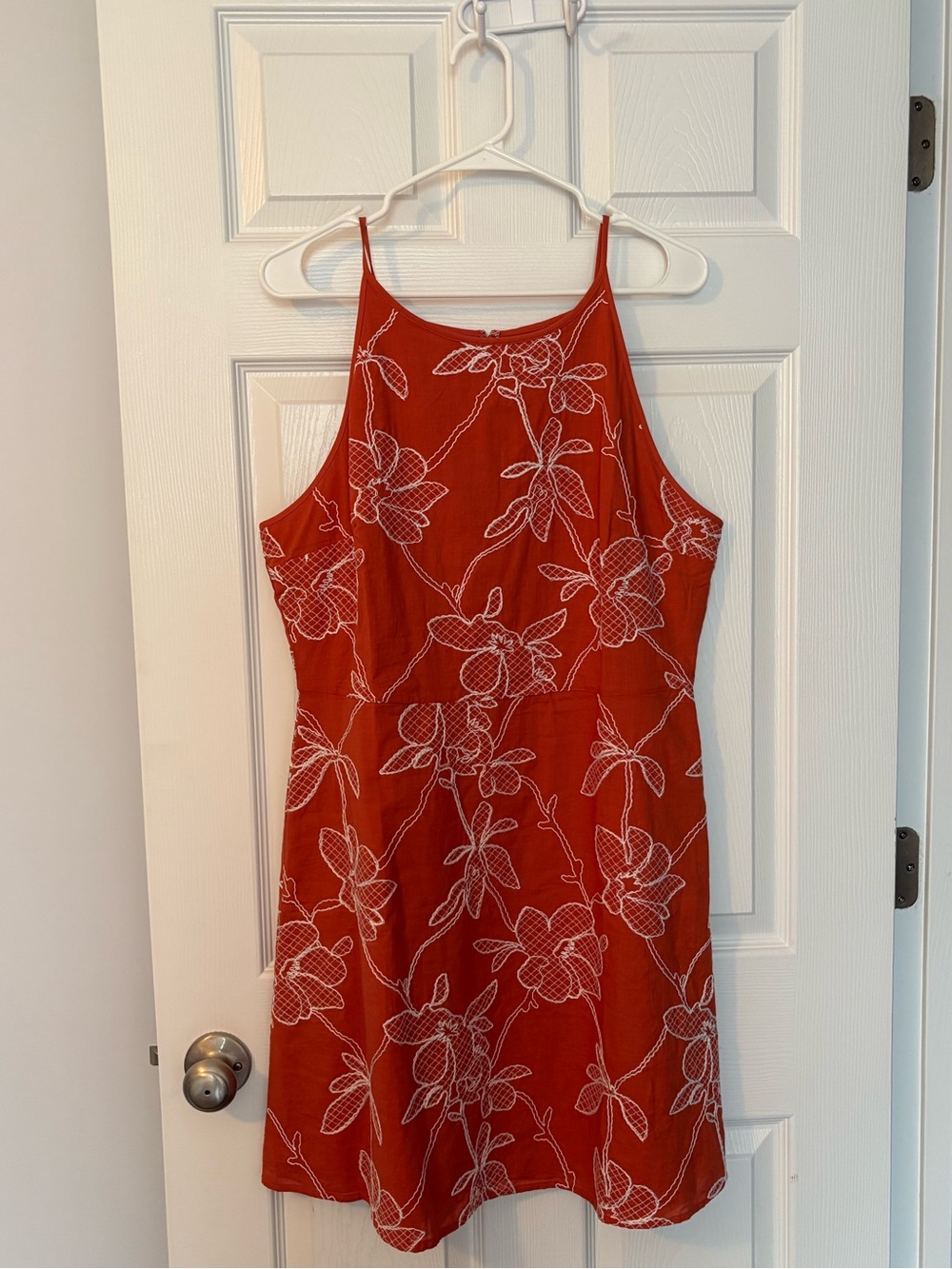 NWT Orange Floral Halter Summer Dress